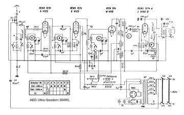 AEG Ultra Geadem schematic circuit diagram
